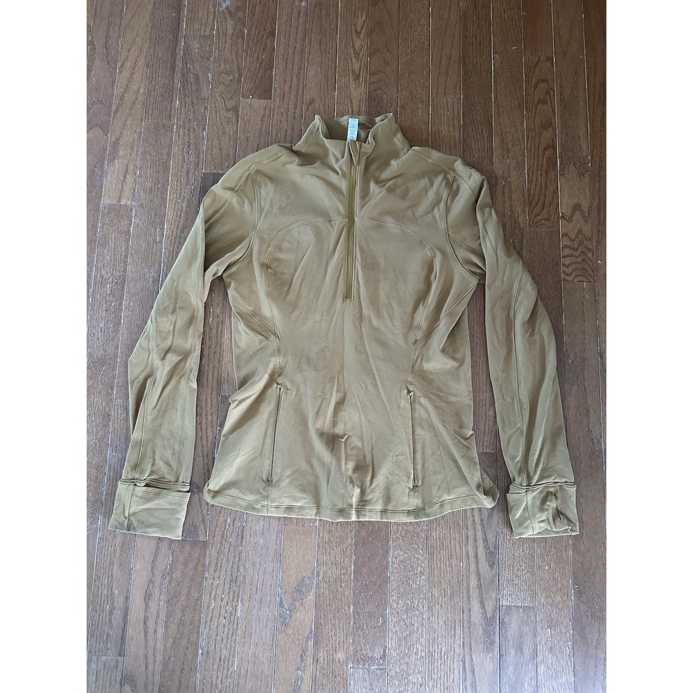 Lululemon Athletic Quarter Zip Jacket. Thumb Loops. Pullover. Size 10 Allspice